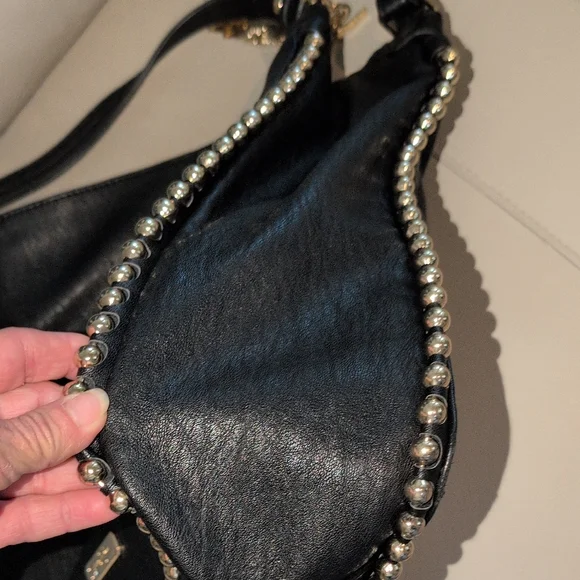 Jessica Simpson Black Studded Shoulder Bag - Picture 11 of 13